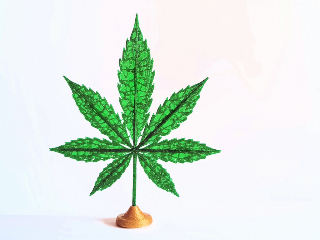 Realistic Artistic Pot Leaf