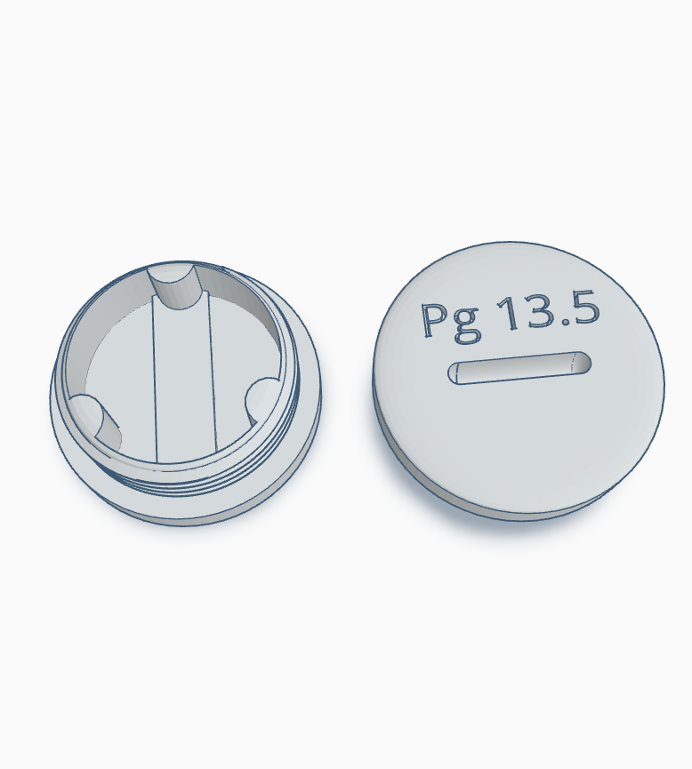 Pg13.5 Cable Gland Blanking Plug and Counternut