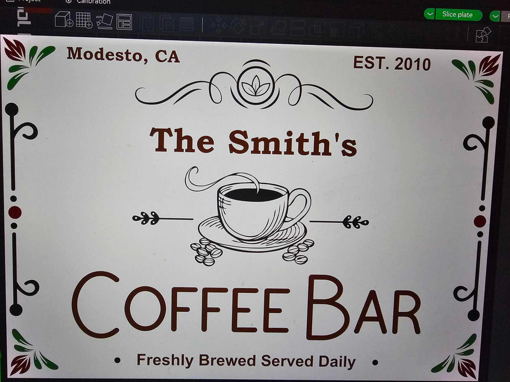 Customizable Coffee Bar Sign