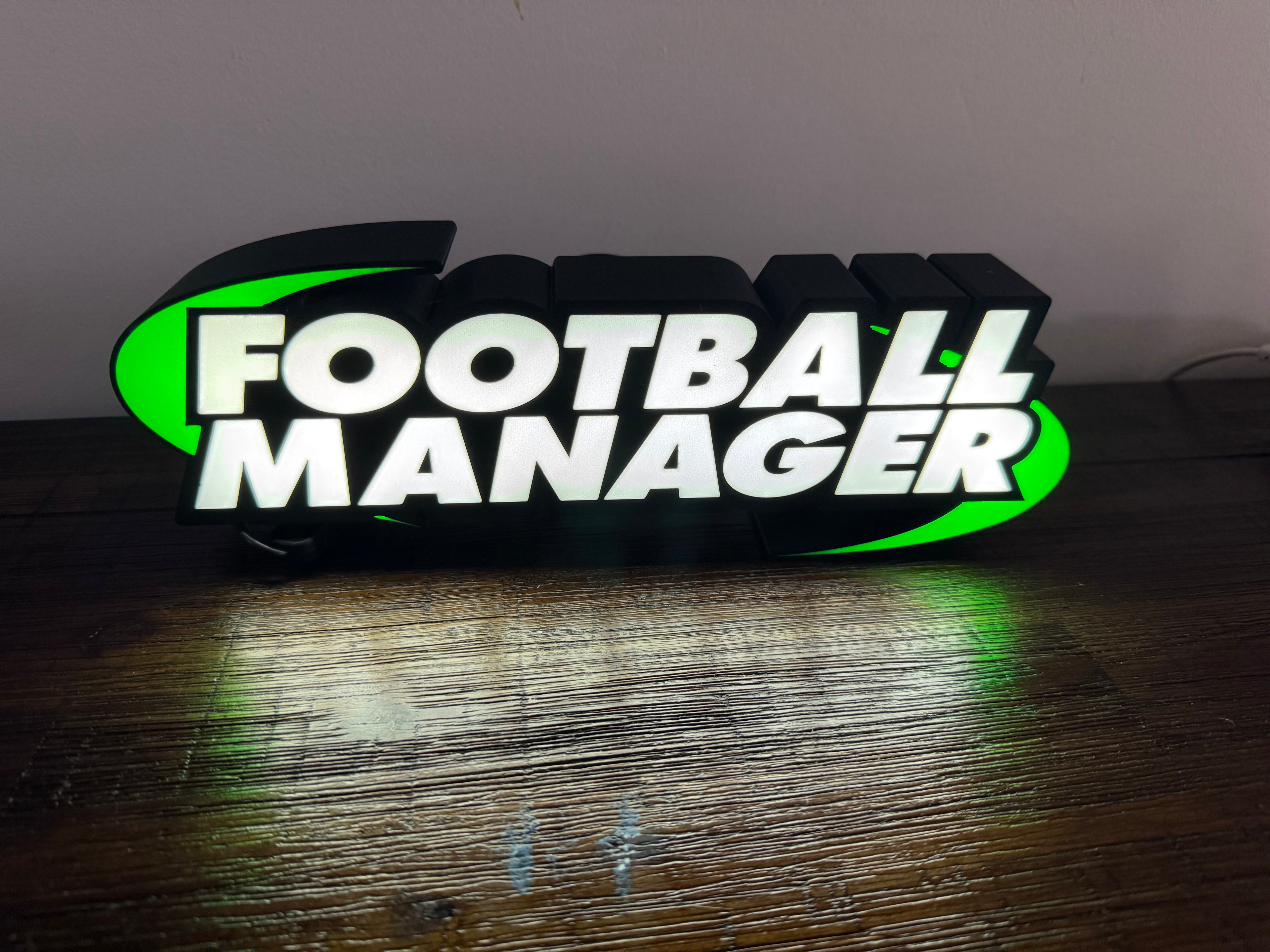 Football Manager - Light Up Logo / Sign