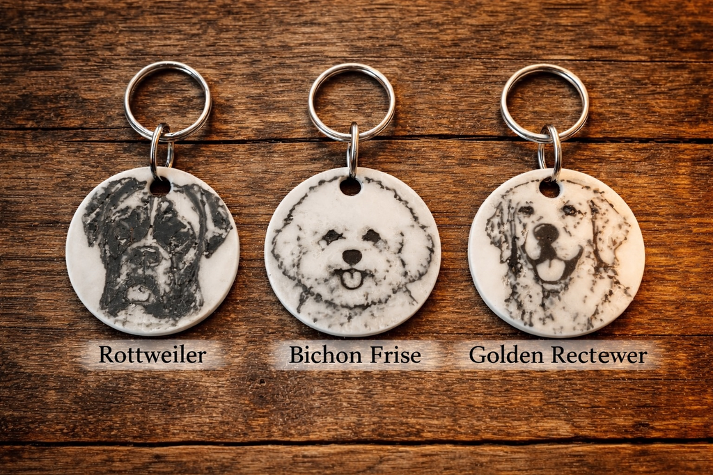 Dog keychain