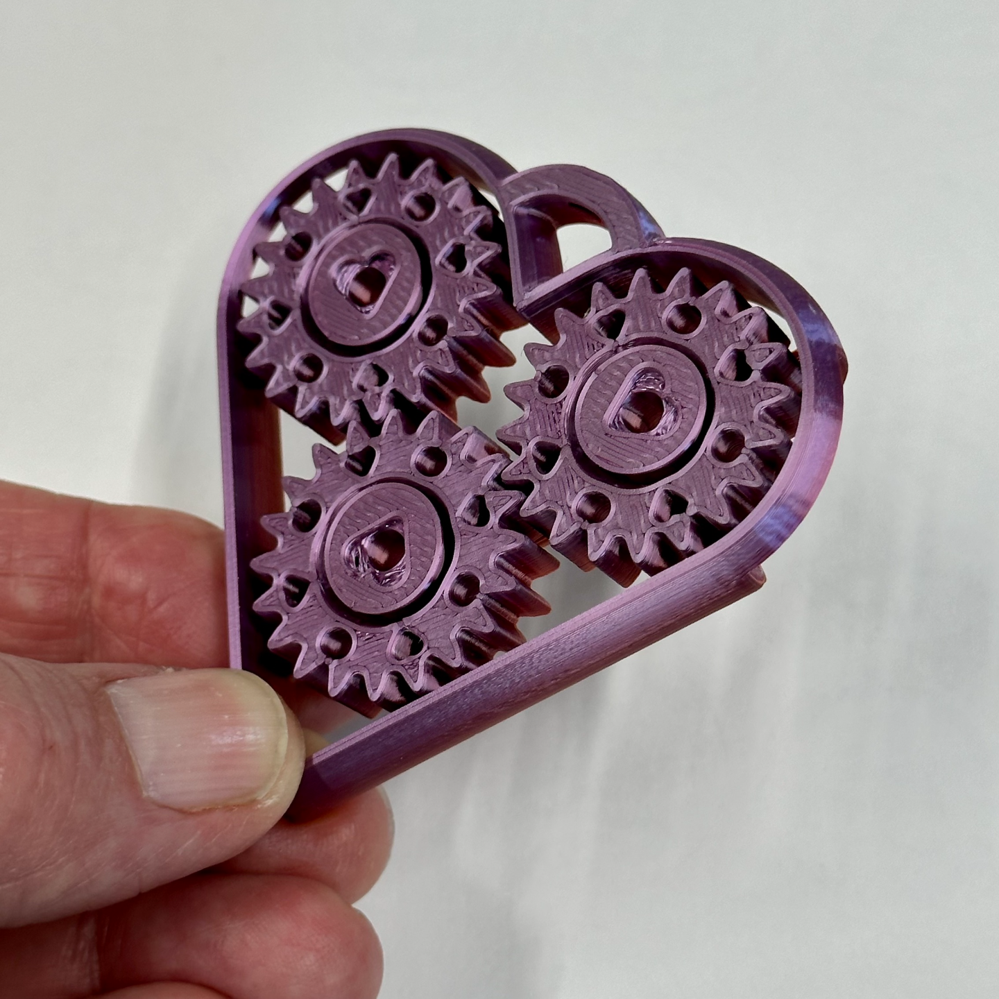 Heart Spin Fidget - Easy print in place!