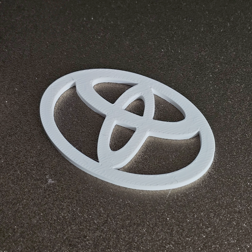 Toyota Emblem Logo - 3D Printed (No Text)