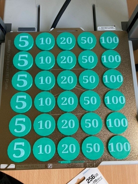Poker Chips Multi-Coloured NO AMS