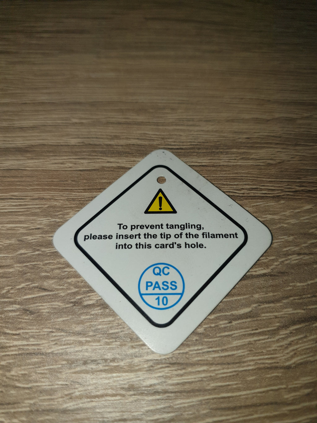 Filament Spool - Anti Tangling Card