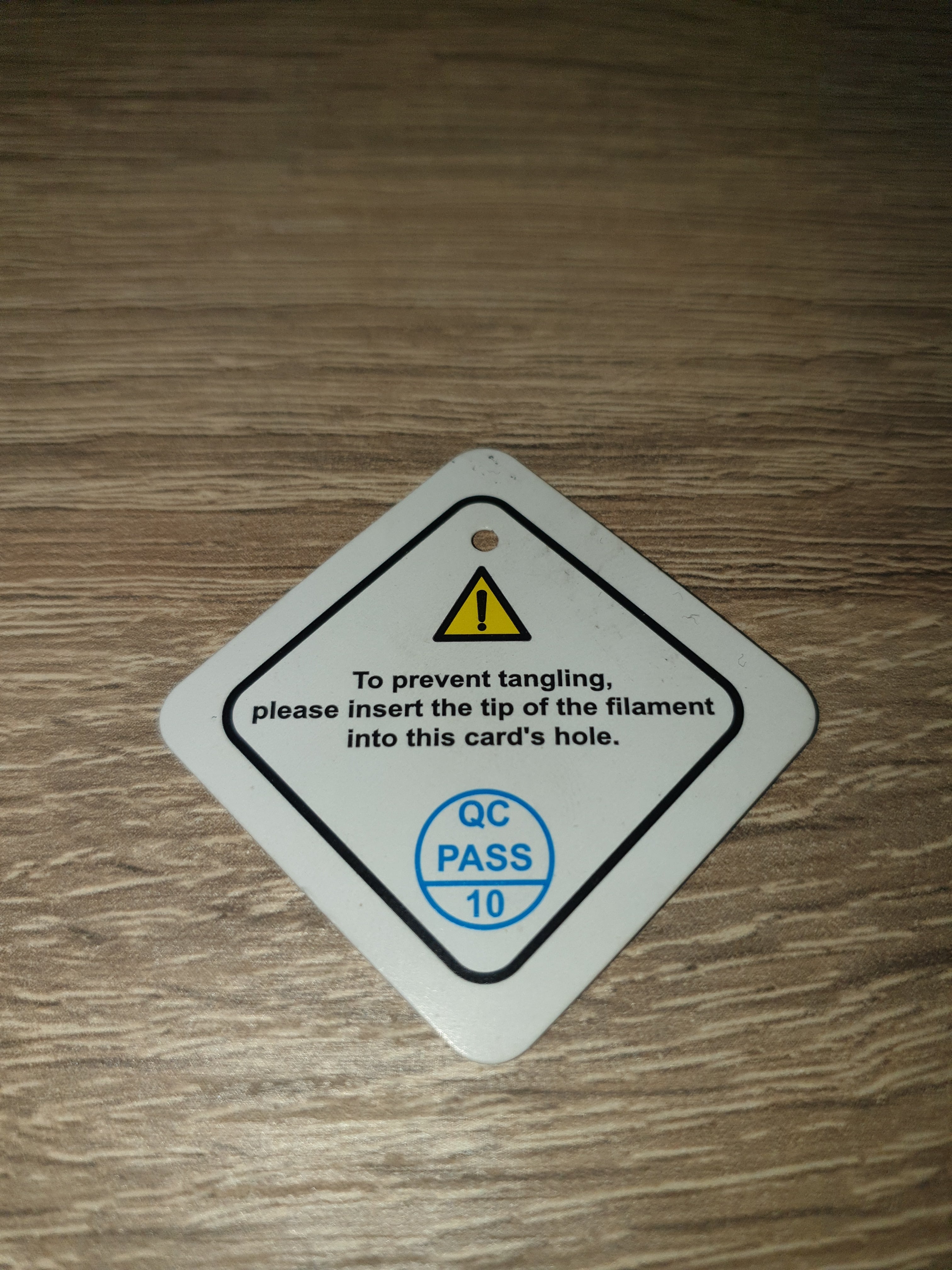 Filament Spool - Anti Tangling Card