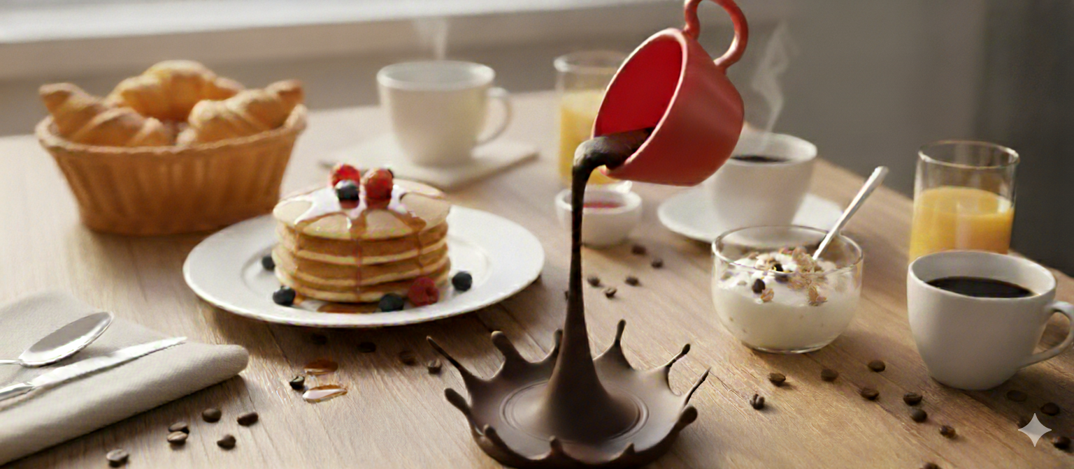 Floating coffee cup