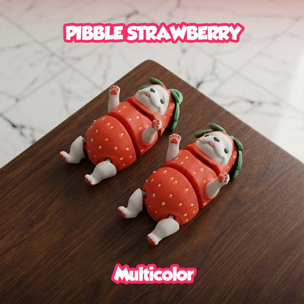 Strawberry Pibble, Viral Dog - Multi-color
