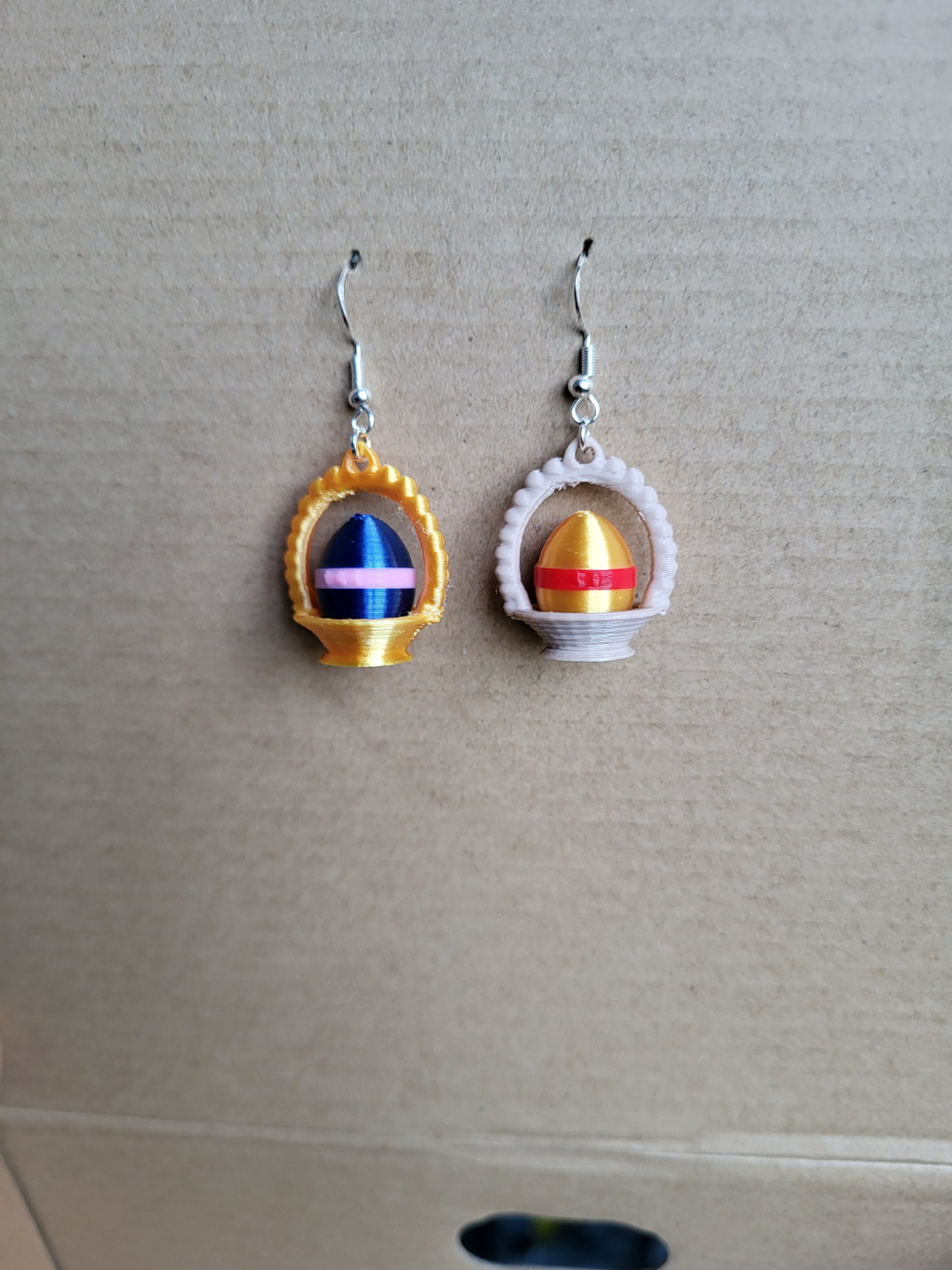 Easter basket earrings