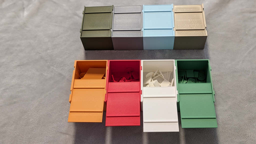 Interconnecting Modular Box with sliding Lid
