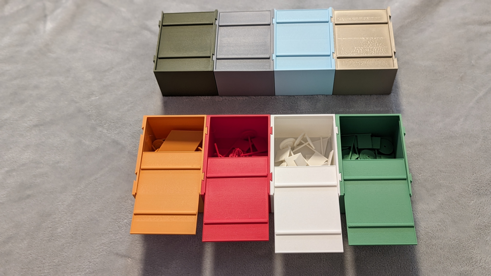 Interconnecting Modular Box with sliding Lid