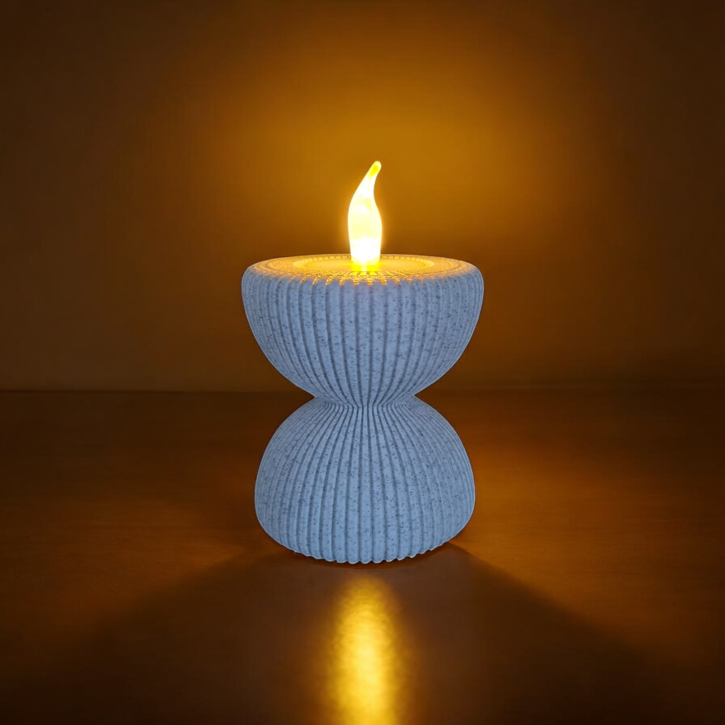 Hourglass Candle Holder - round edges