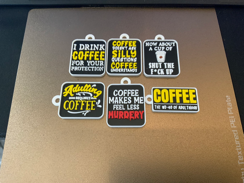 coffee set 2 keychains / charms (free commercial)