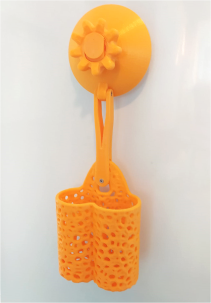 Suction cup bathroom basket (fully printed)