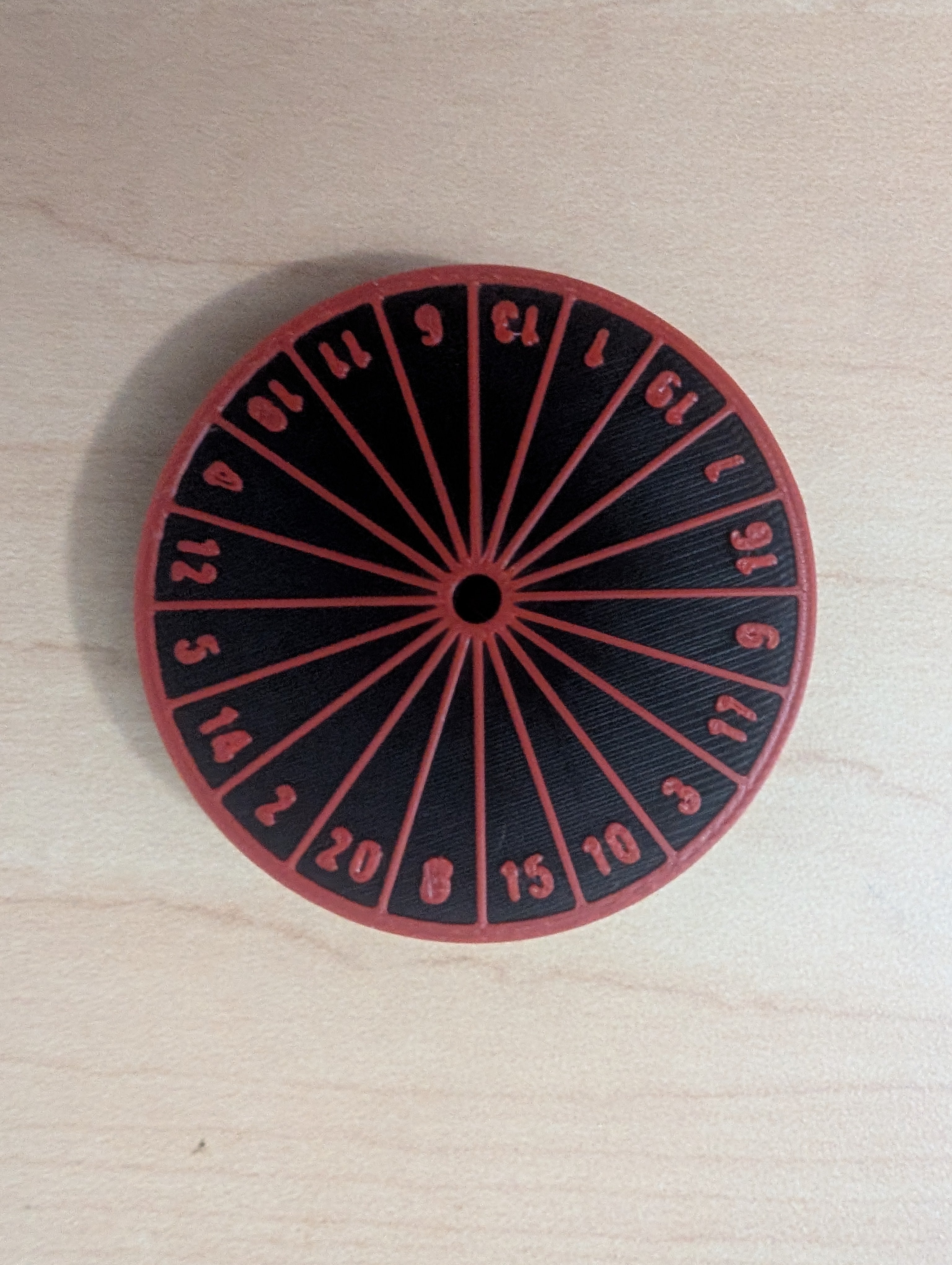 D20 wheel face for Lottory Turntable