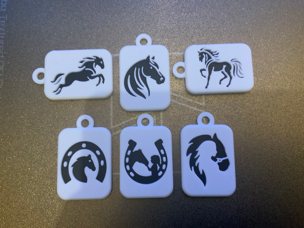 horses set silhouette keychains free commercial
