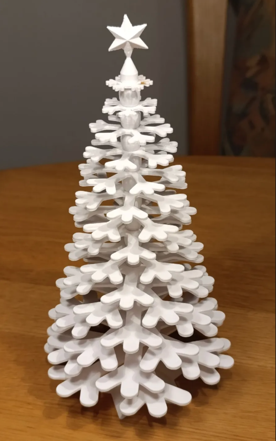 Snowflake Christmas Tree with Star Topper