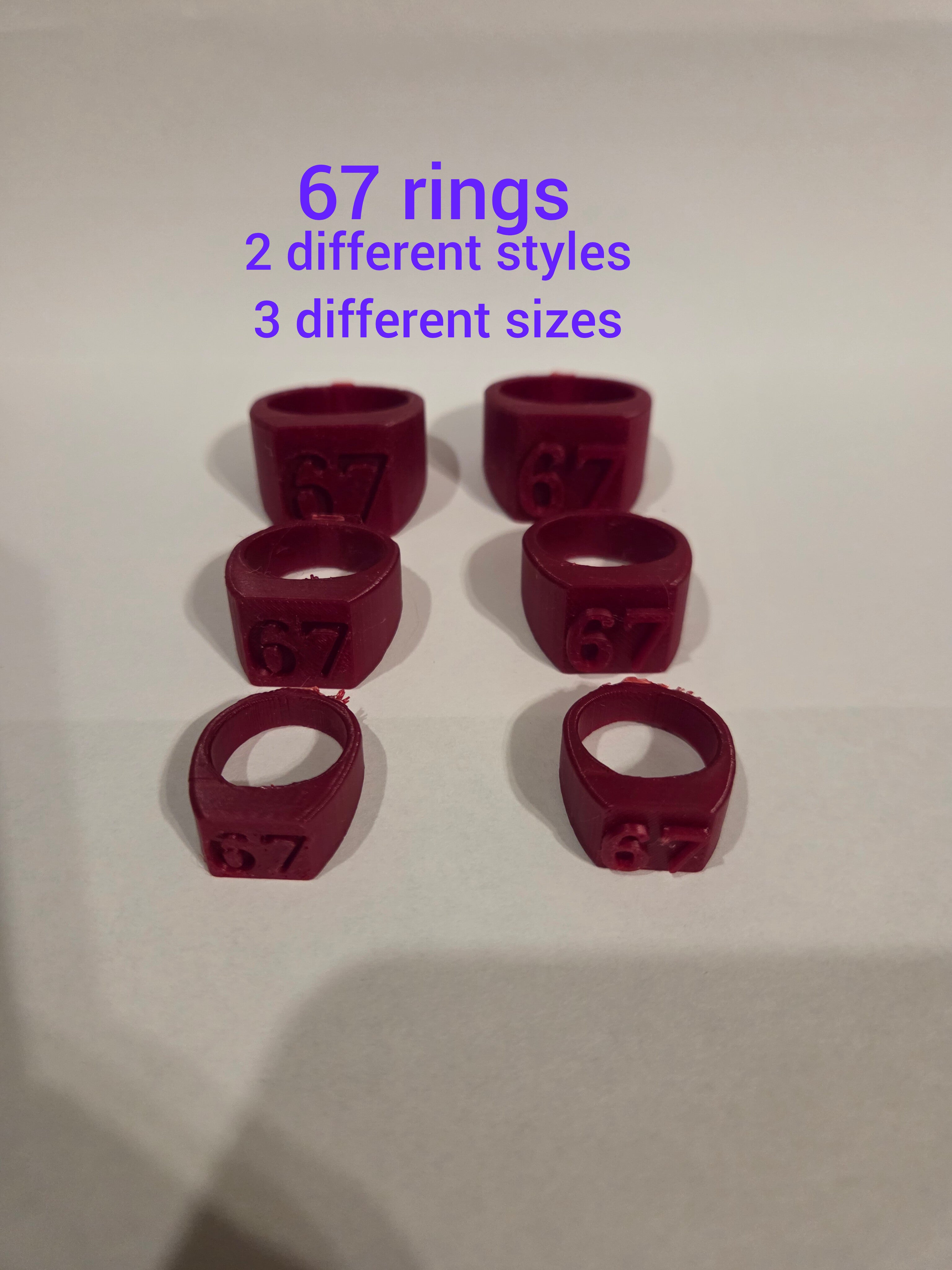 67 rings