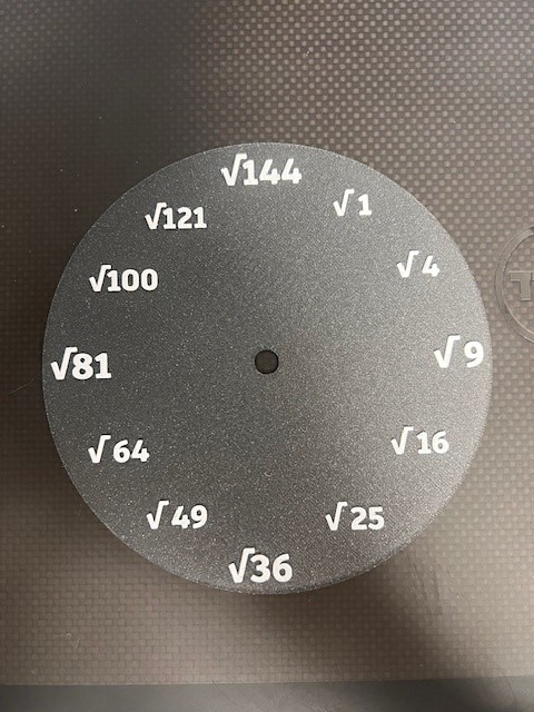 Square root clock