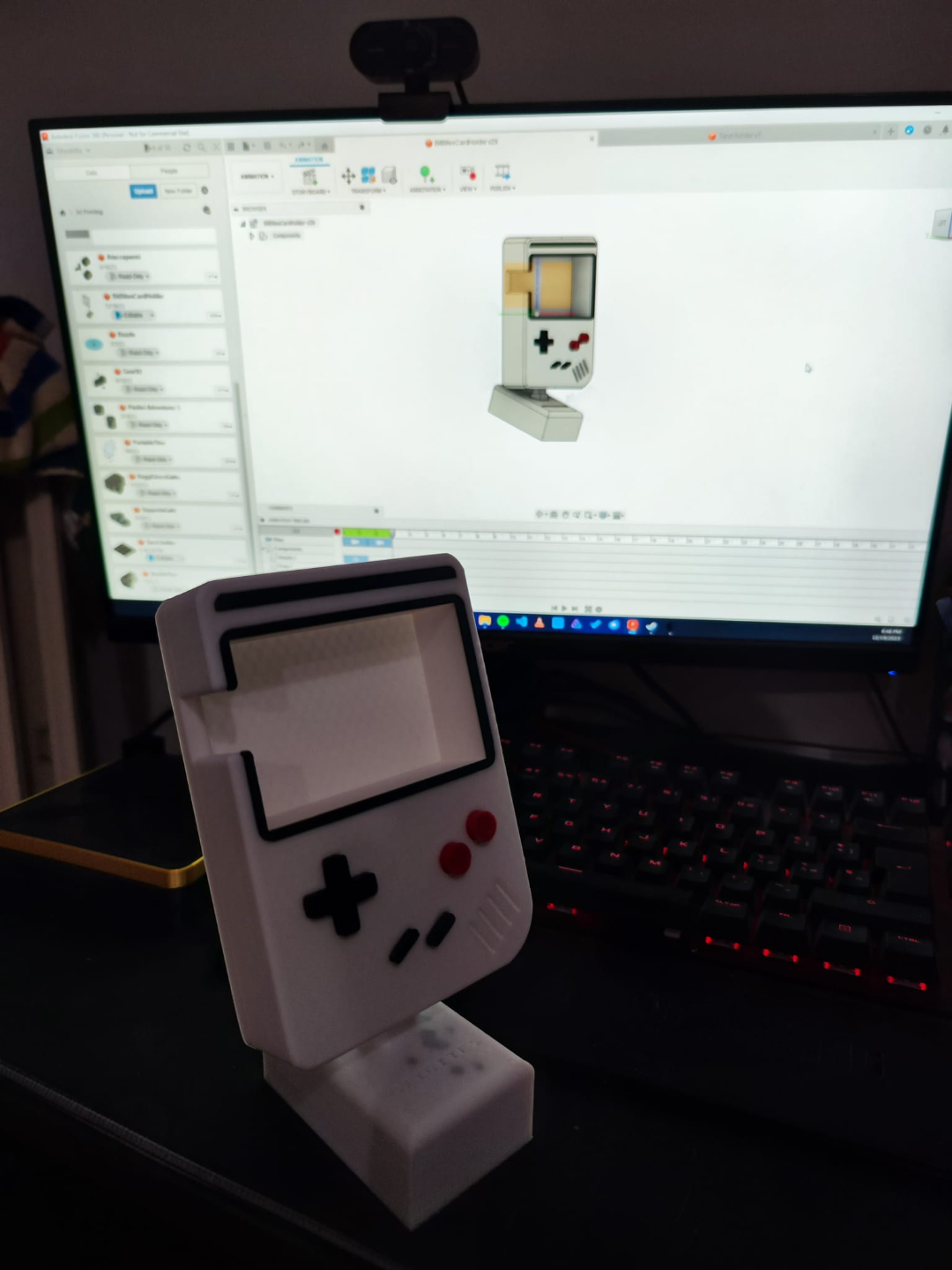Retro style business card holder
