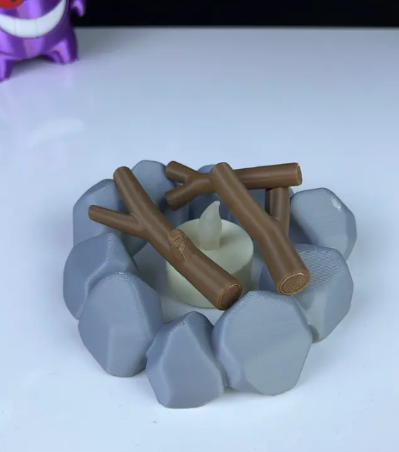 Fire tea light decor