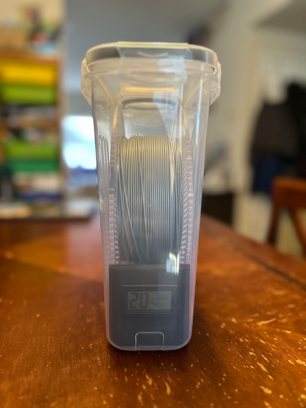 Drybox Insert for Spool, Hygrometer, and Desiccant