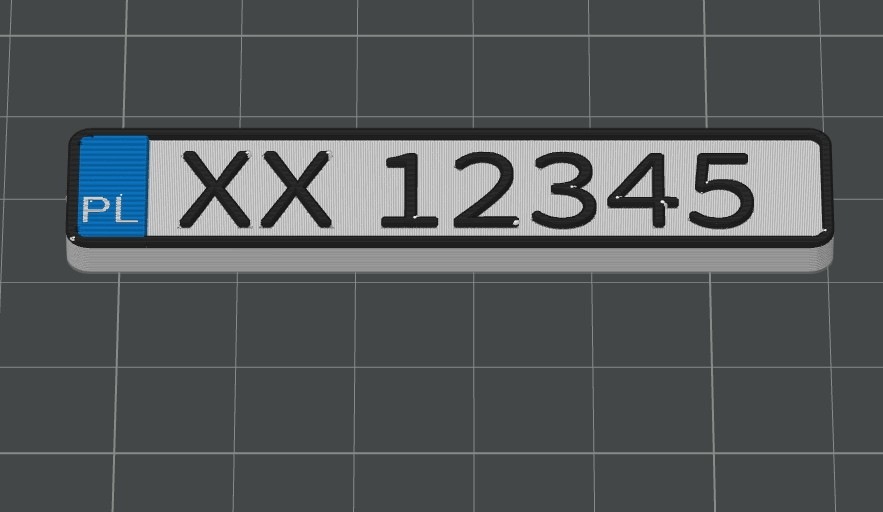 Customizable Car Plate Keychain PL (EU)