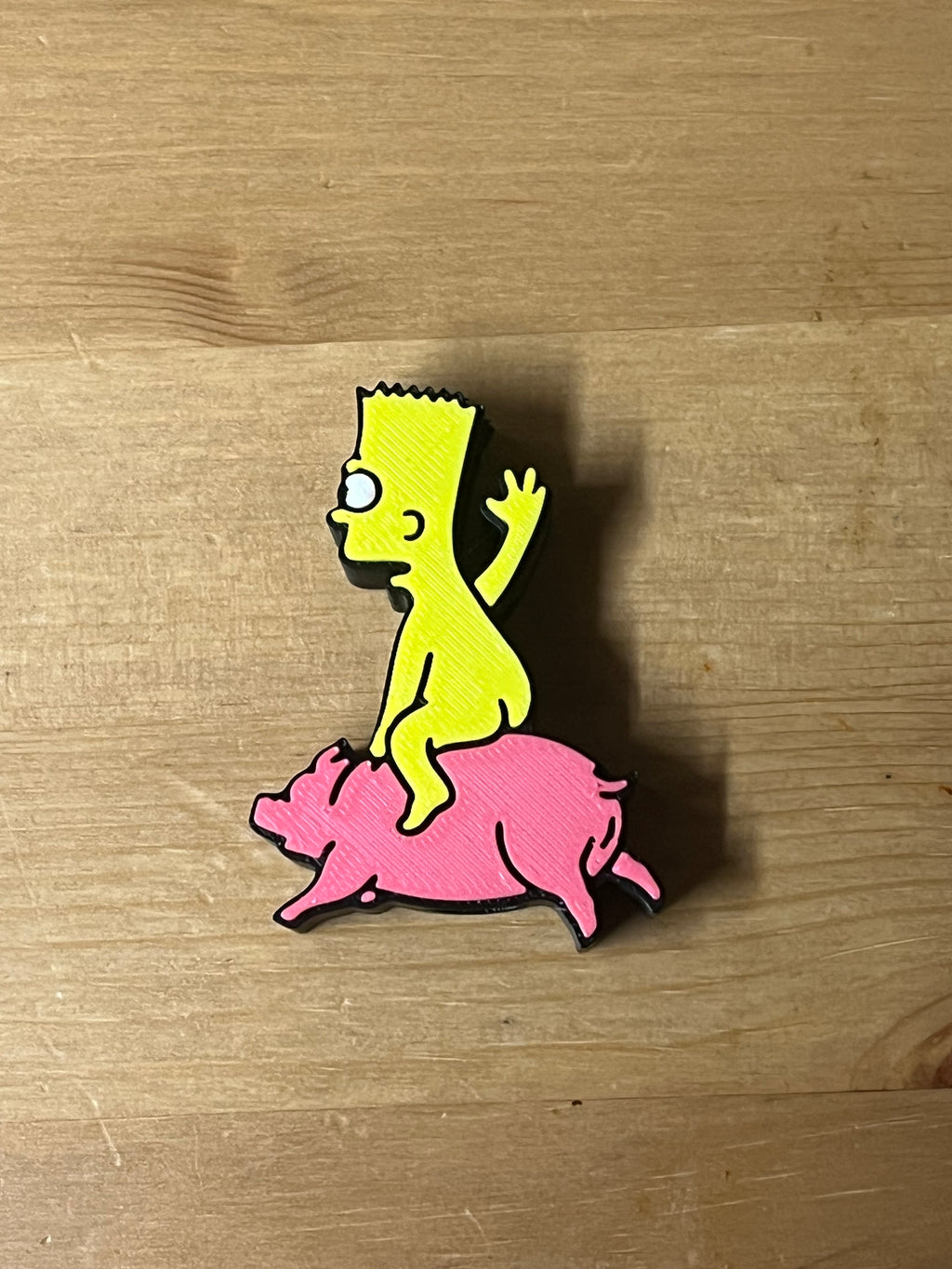 Bart Simpson and pig Stanley straw topper