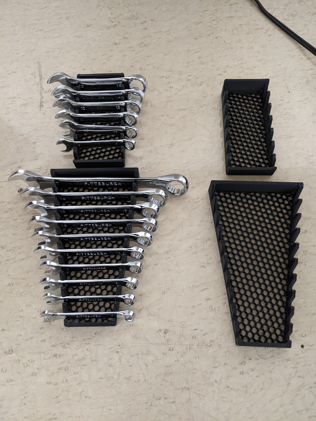 Long and short end wrench holders