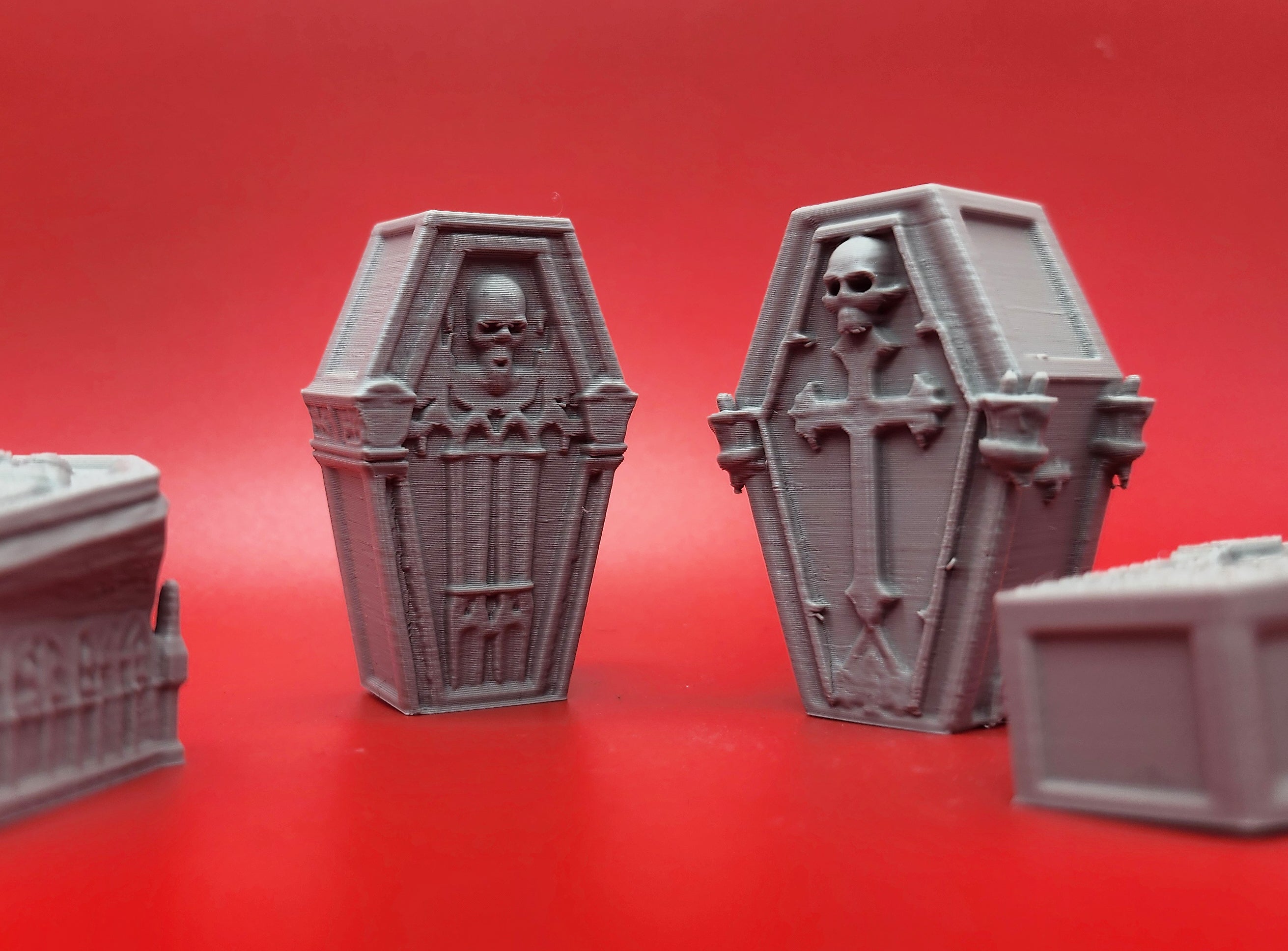 4 Spooky Vampire Coffin Minis