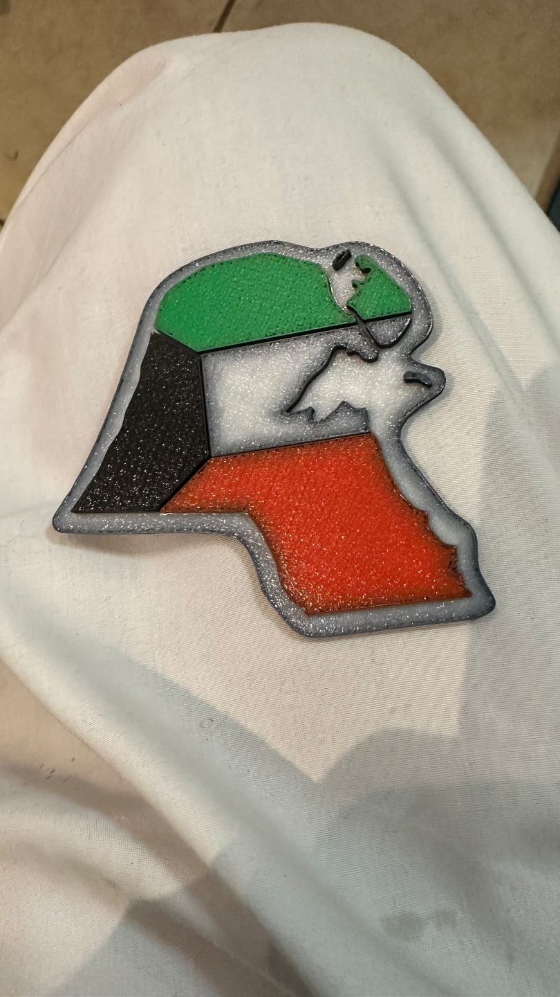 KUWAIT MAP and Flag