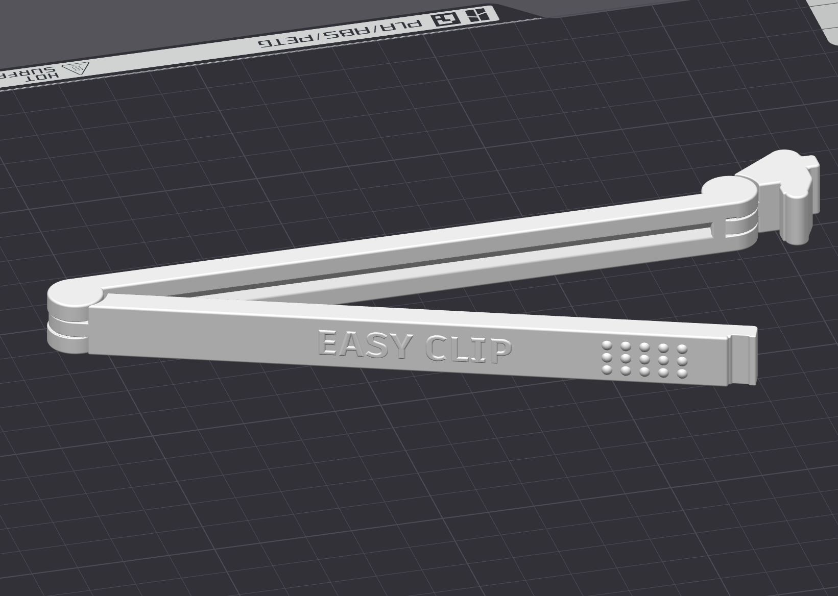 140mm bag clip print in place