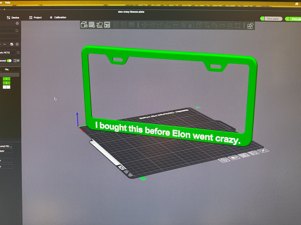 Tesla license plate frame