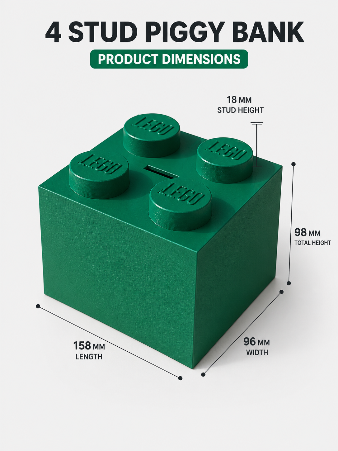 4 STUD PIGGY BANK