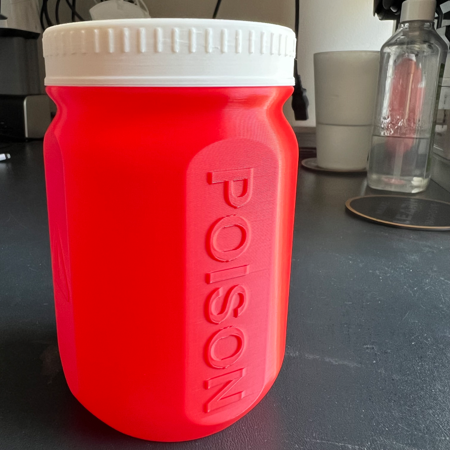 Mason Jar - Marked with 'Poison'