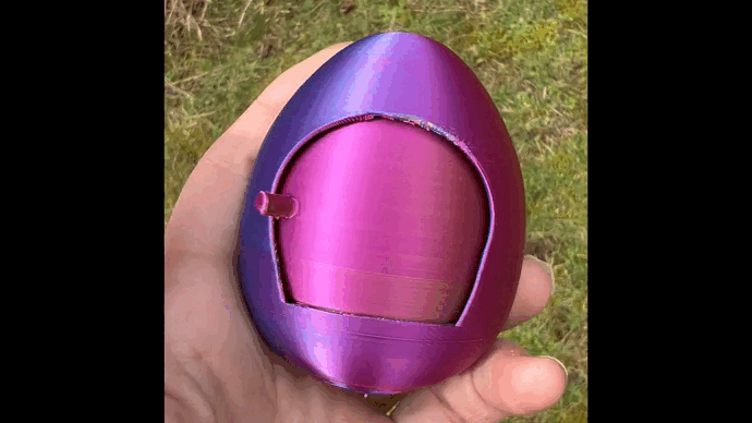 Super easy print Easter House Egg door opening