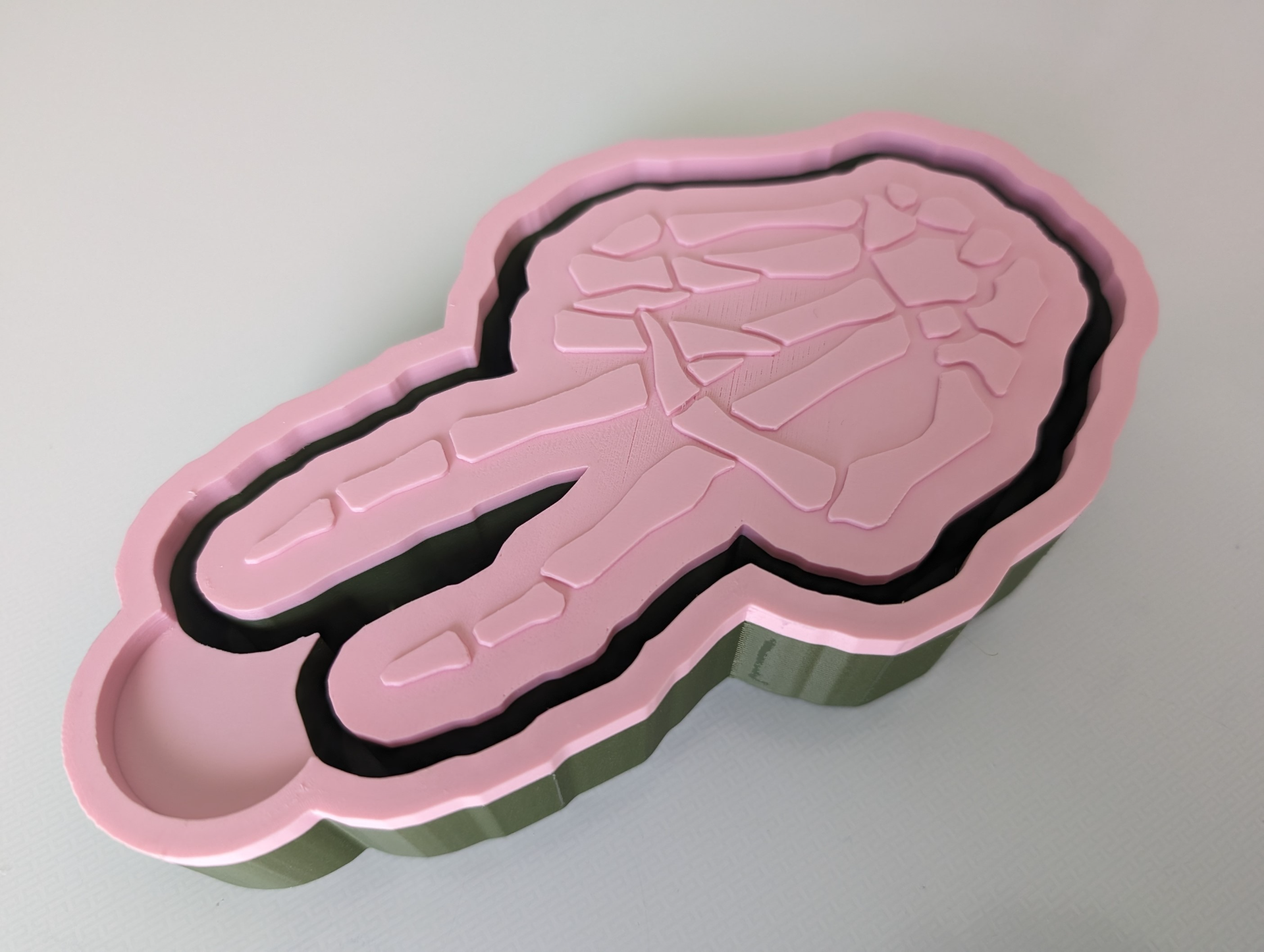 Skeleton Hand Peace Sign Mold Housing