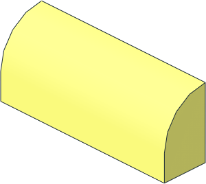 BRICK - 6191 Slope Curved Quarter Round 1x4x1 1/3