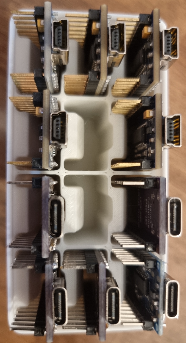 Gridfinity Arduino Nano 1x2 bin Holds 12 Arduinos