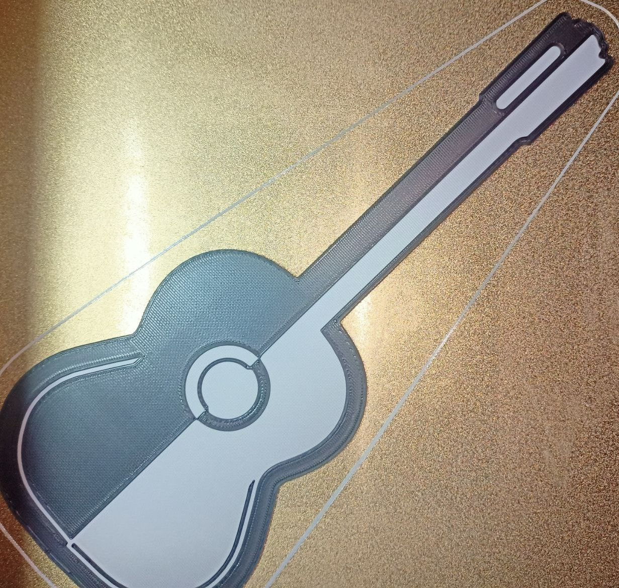 Guitar Silhouette Sign - Letrero Guitarra
