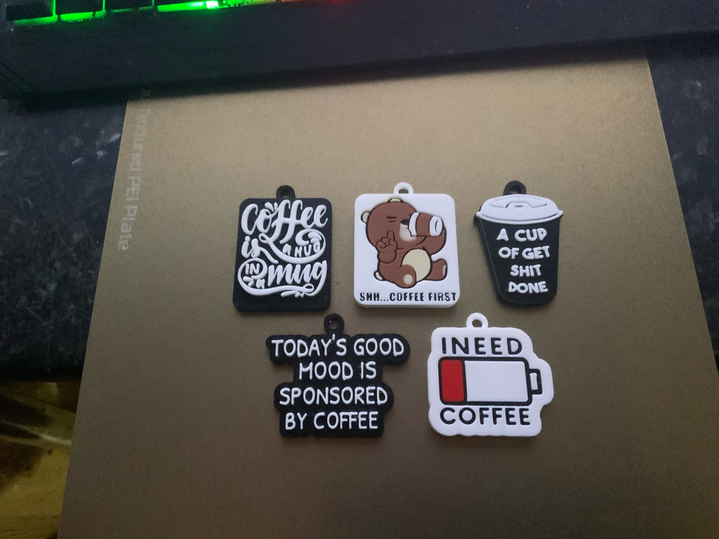 coffee - set 1 keychains/charms(free commercial)