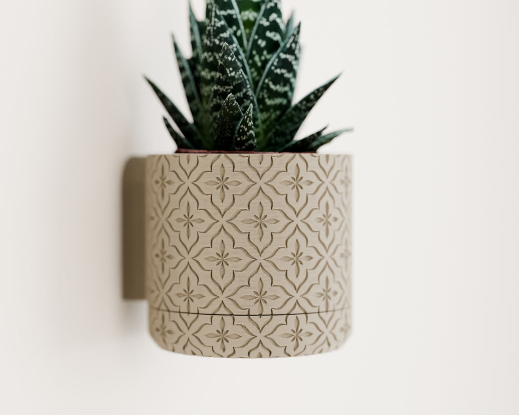 Wall Mounted Plant Pot with Removable Drip Tray