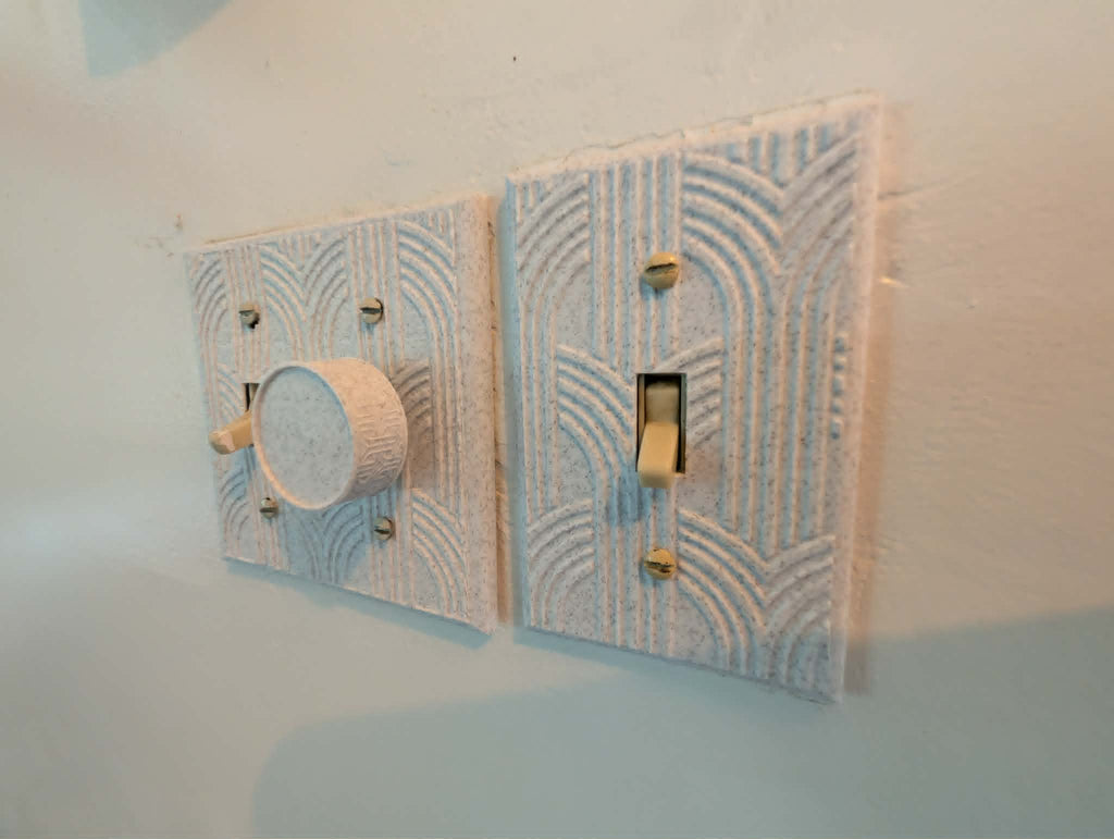 Plaque murale Retro Double / Dual Light Switch