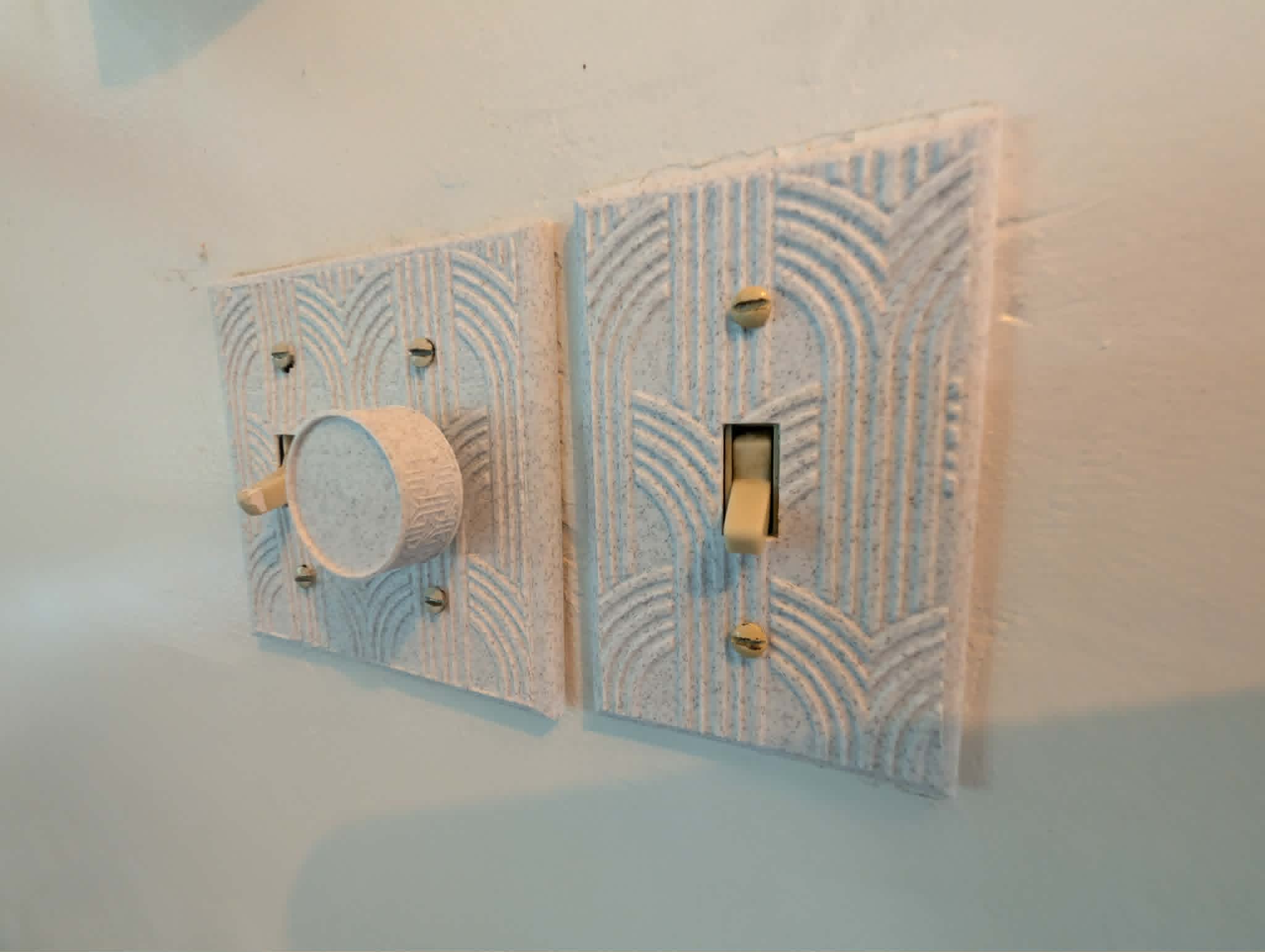 Plaque murale Retro Double / Dual Light Switch