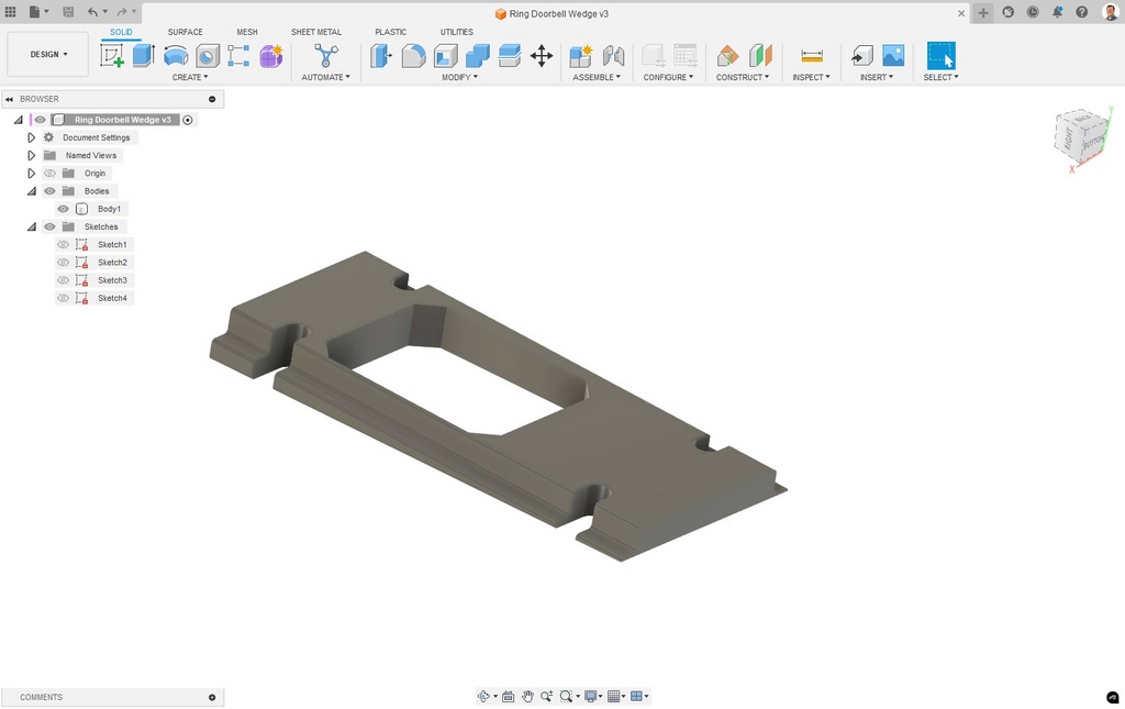 Ring Doorbell Wedge for Small Mounting Areas
