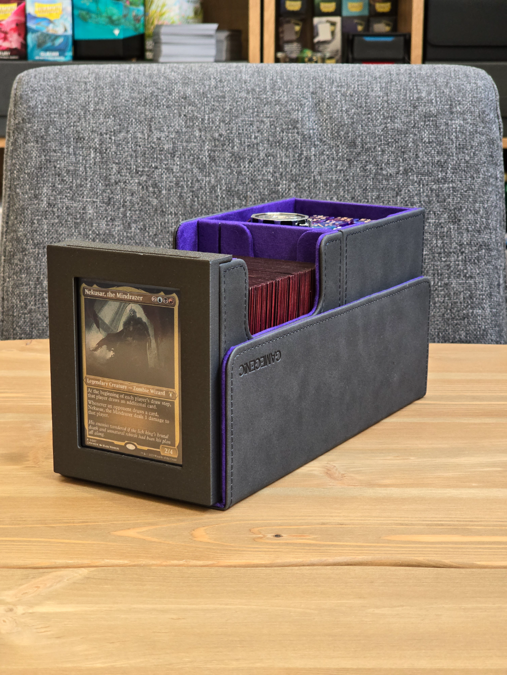 Commander card window for MTG Academic deck box