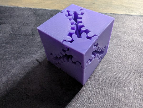 fidget gear cube, modified peg