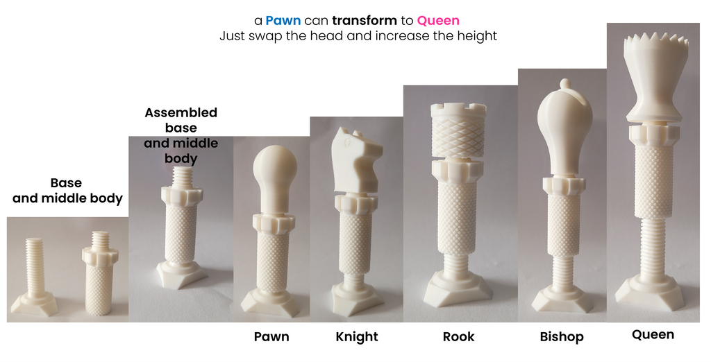 Modular Chess Pieces