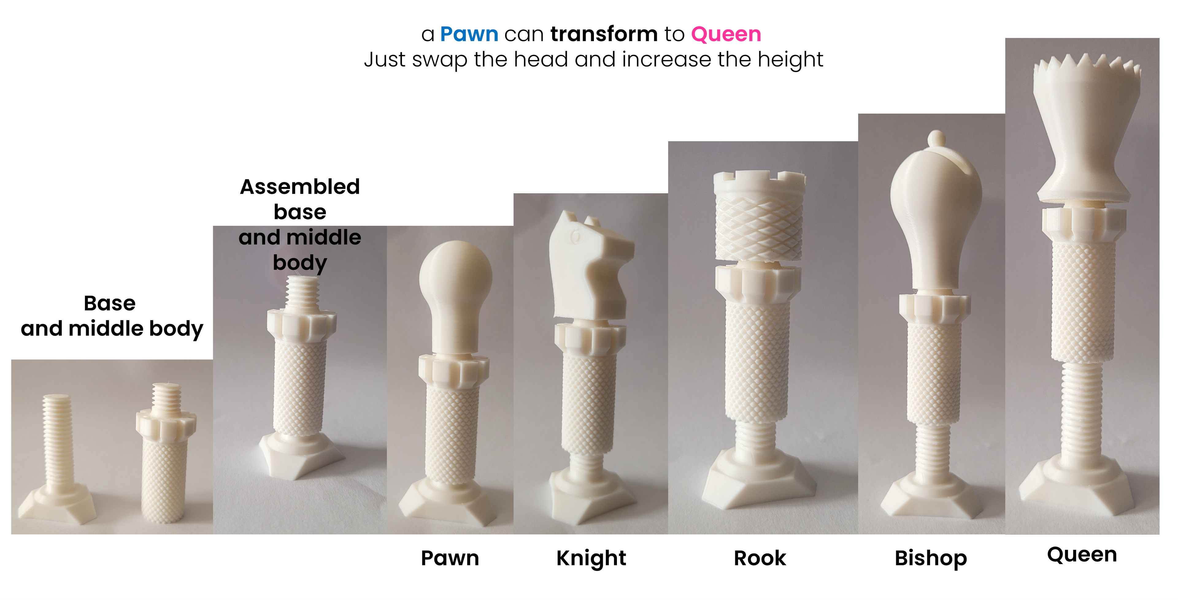 Modular Chess Pieces