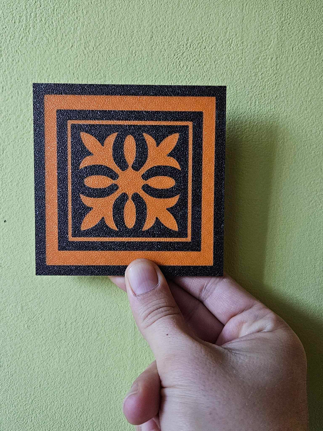 Flat Face Square Ornament Coaster